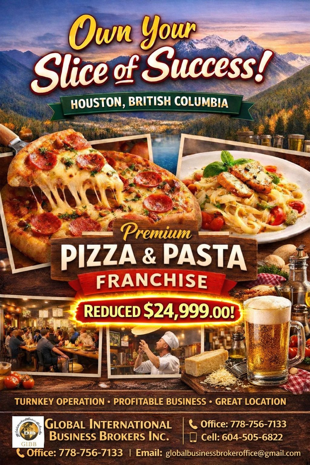 Premium Pizza & Pasta franchise in Houston, British Columbia